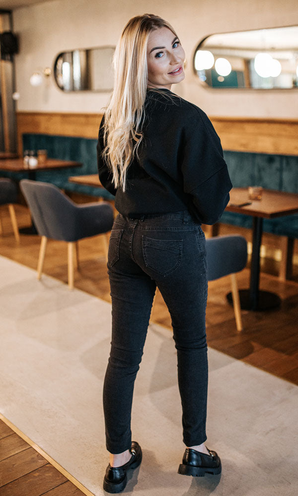 jeans de grossesse avec boutons latériaux