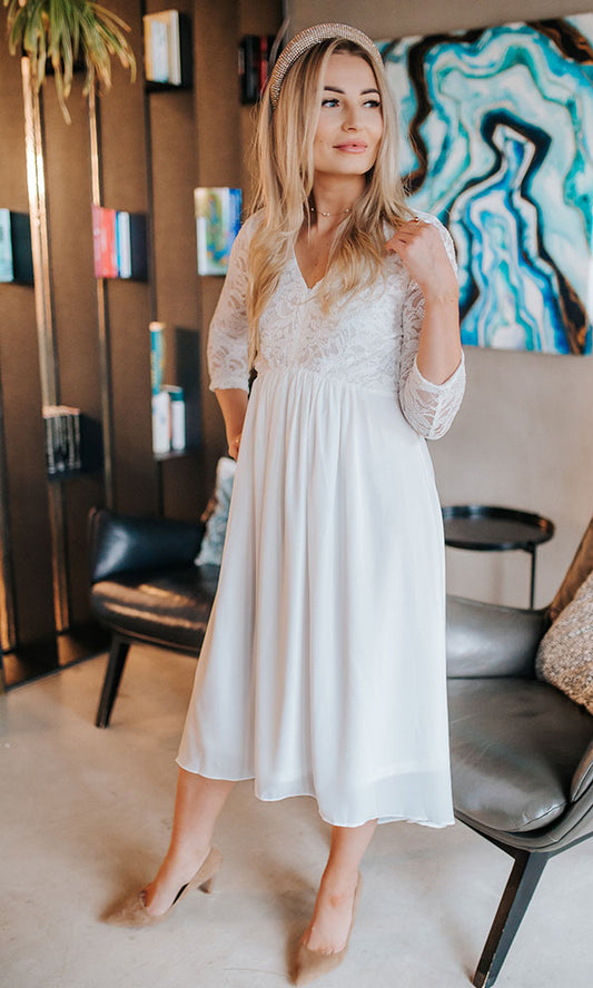 robe de grossesse blanche mariée