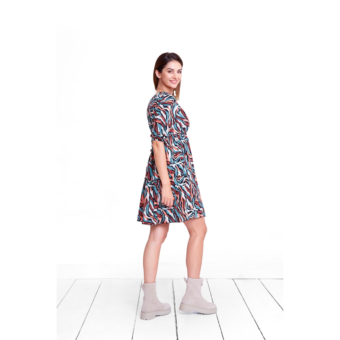 robe de grossesse et allaitement chic belle tendance imprimé fantasie