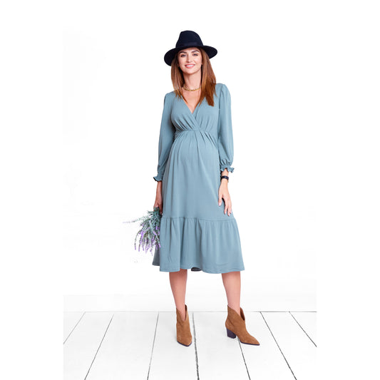 robe pistache féminine et belle parfait pour allaitement maternel