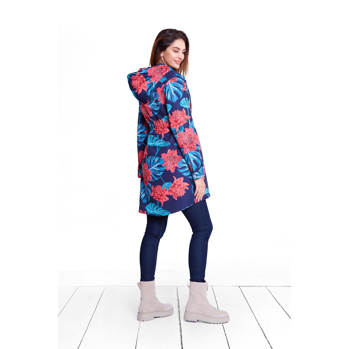 parka de grossesse et maternité chic floral stylé