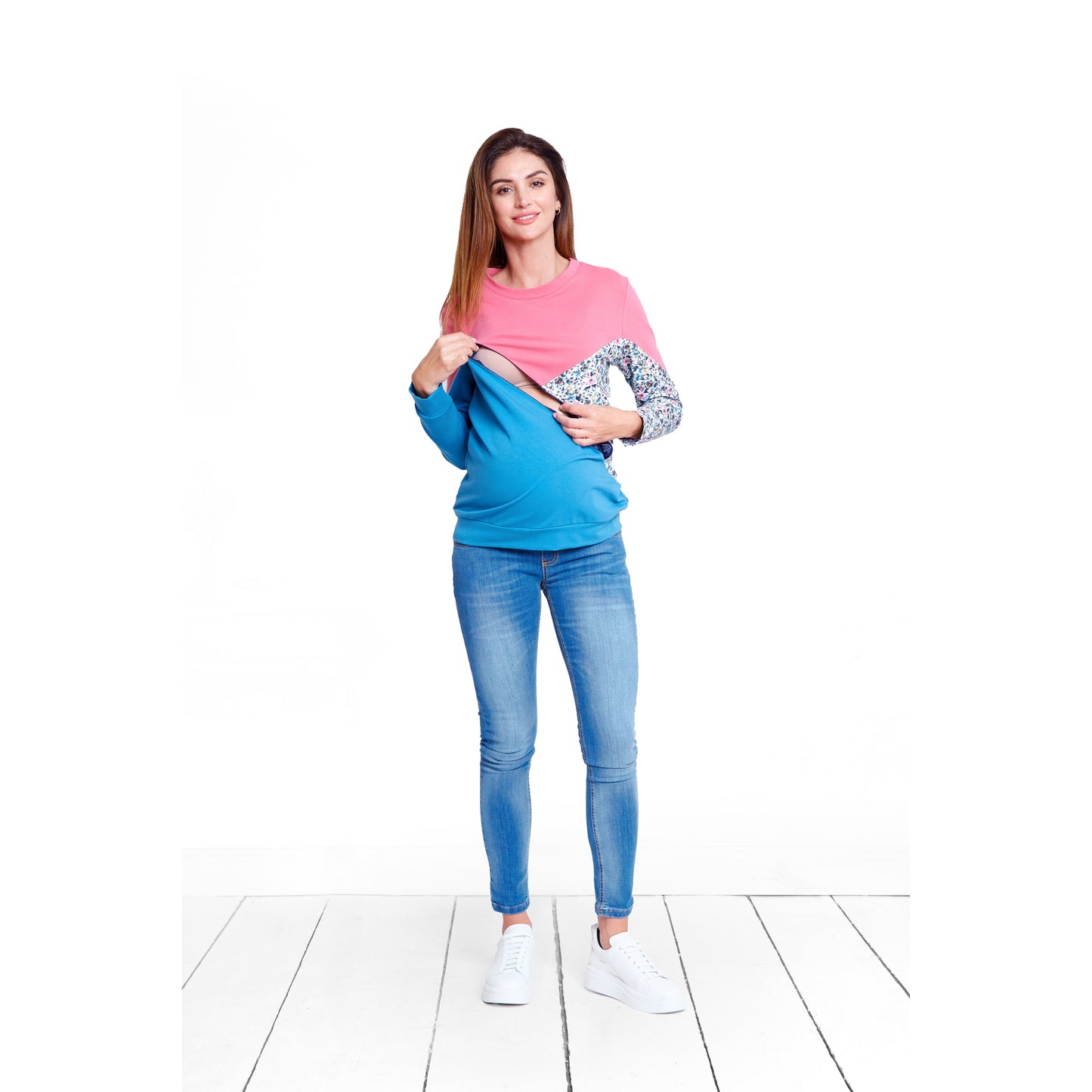 pull de grossesse et allaitement en coton pour femme enceinte
