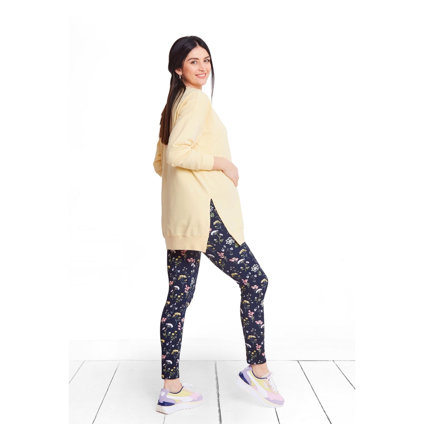 legging de maternité en coton tout doux