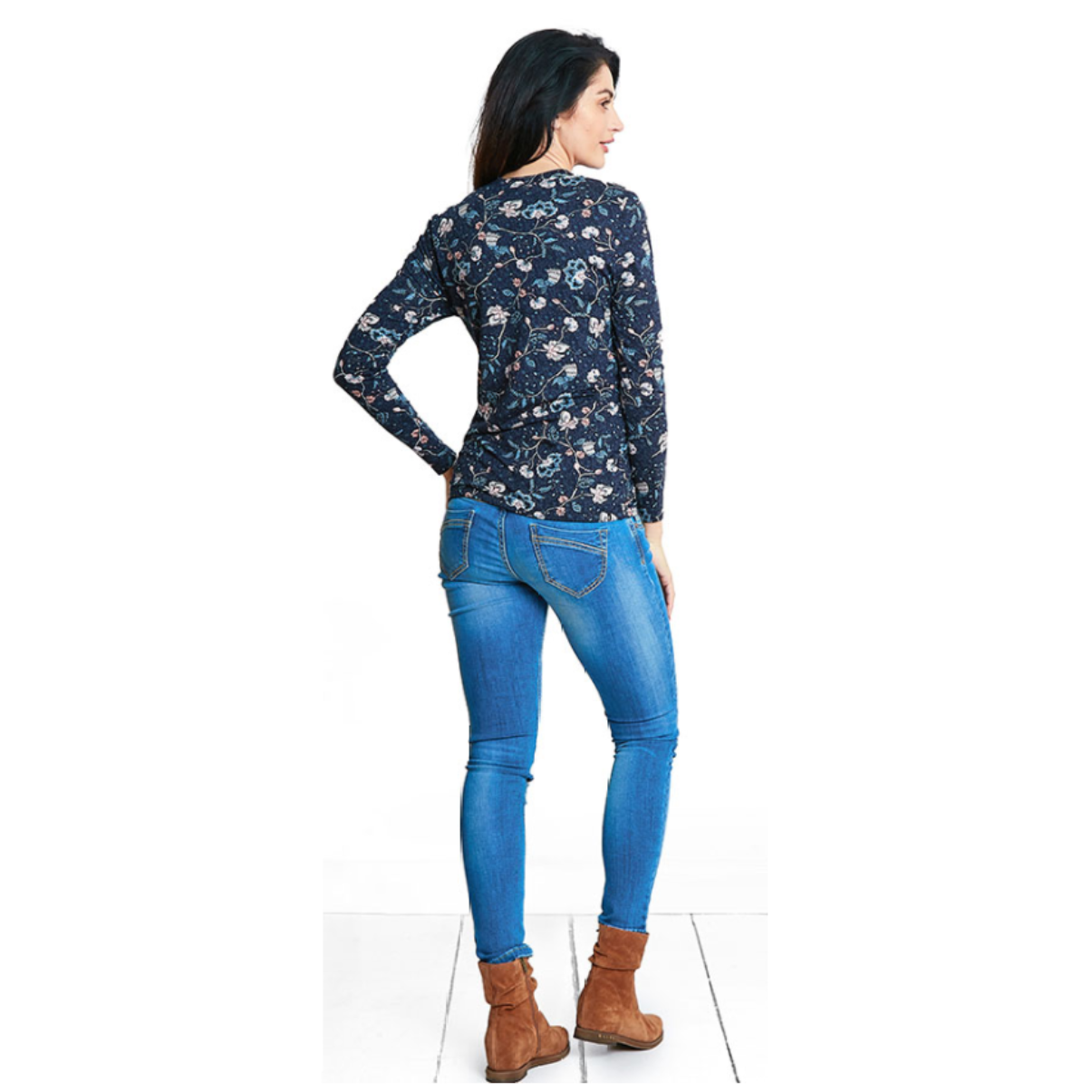 jean de grossesse avec bandeau de soutien du ventre idéal pour femme enceinte