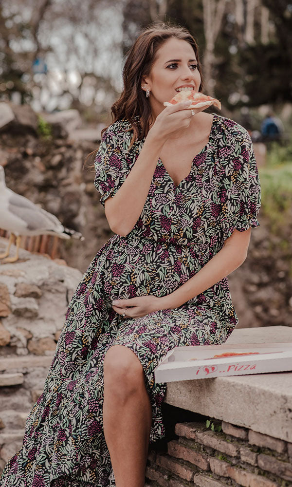 robe de grossesse légère, idéal pour les beaux jours et adaptée à l'allaitement