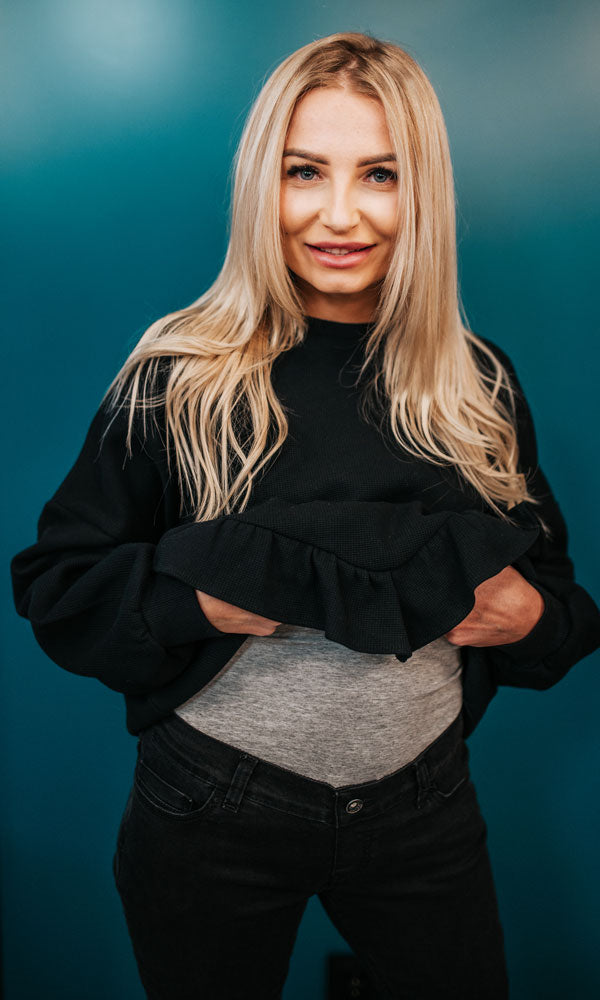 jeans de grossesse avec boutons latériaux