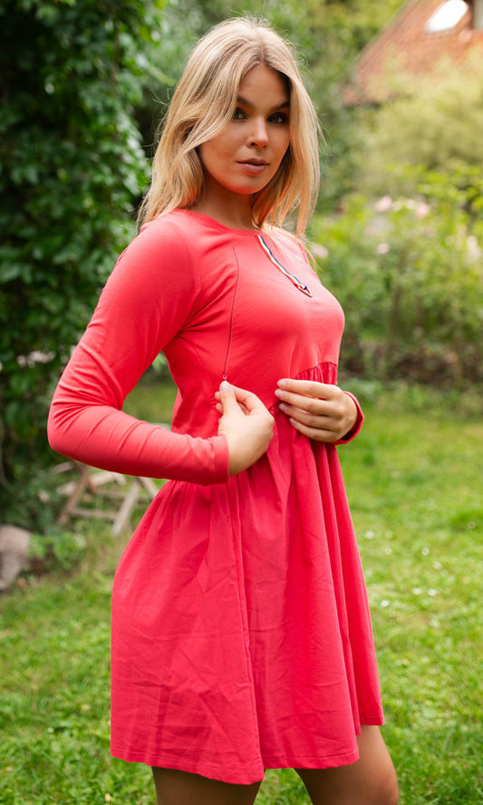 robe moderne spéciale allaitement avec fermeture éclair