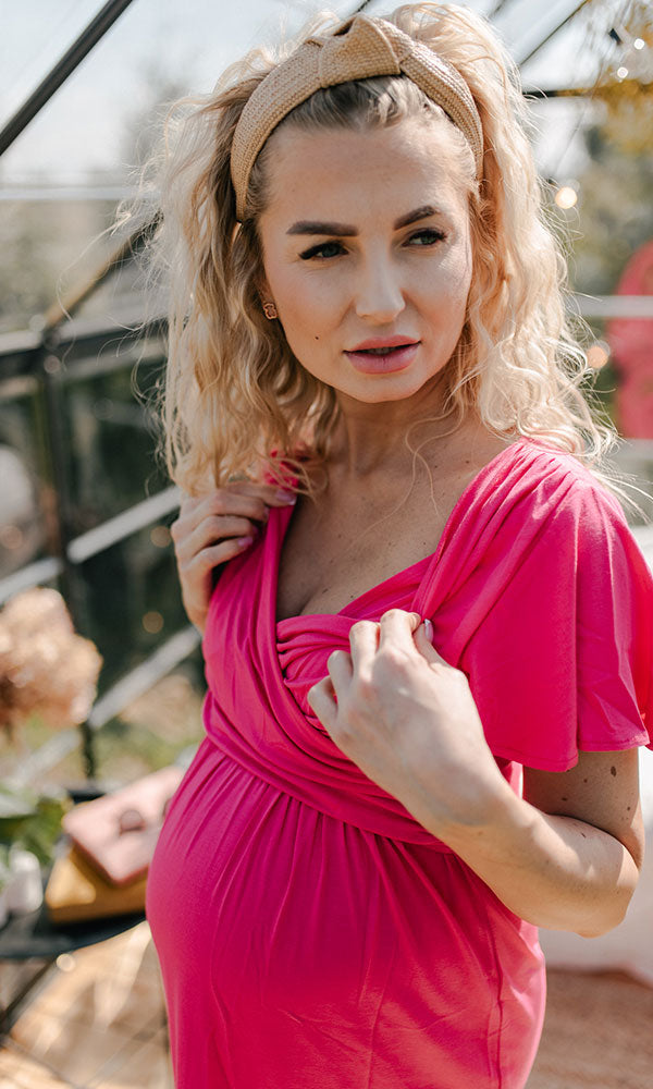 robe de grossesse avec une coupe portefeuille parfaite pour allaiter 