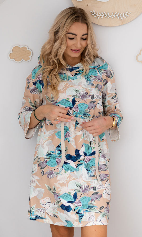 tunique de grossesse belle chic en coton convient à l'allaitement