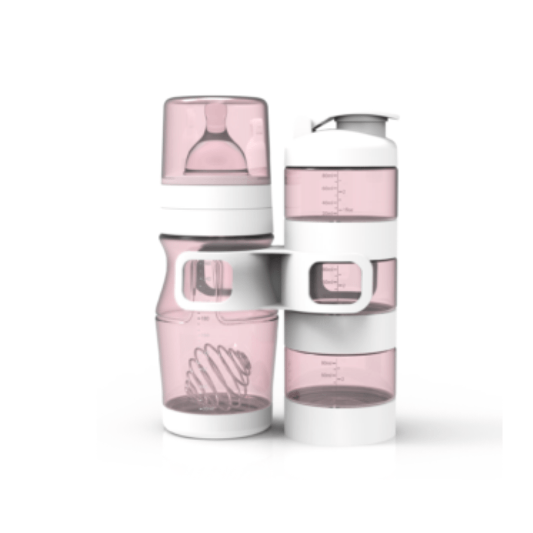 biberon nouvelle génération 300 ml - made in France - fabrication française - brevet - eco-conception - rose - ma Graine de Cigogne