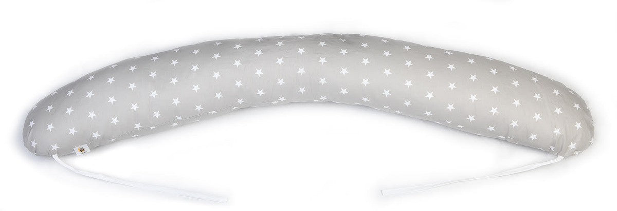 maternité - grossesse - coussin d'allaitement gris - 100% coton - coussin d'allaitement haut de gamme - ma Graine de Cigogne