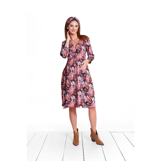 robe de grossesse rose chic et élégante