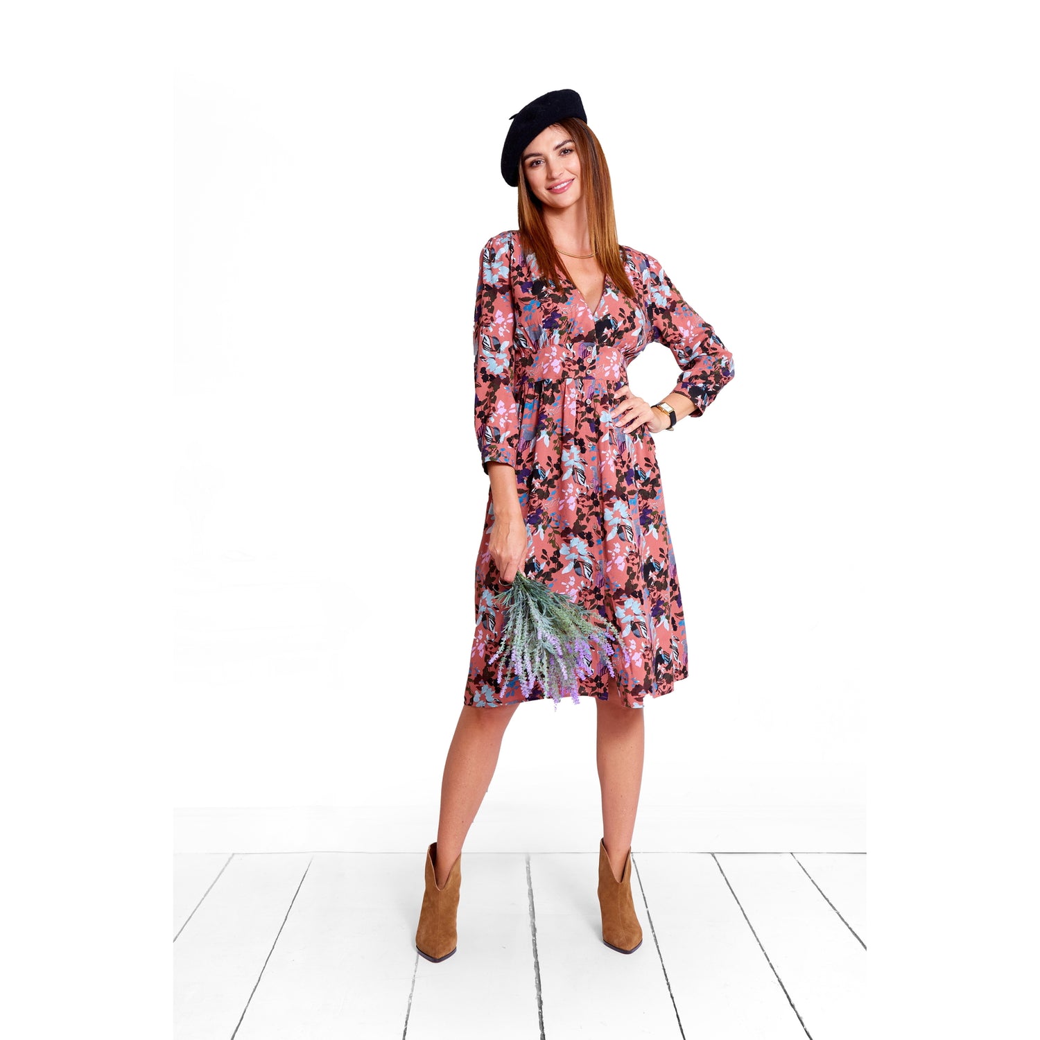 robe de grossesse rose chic et élégante