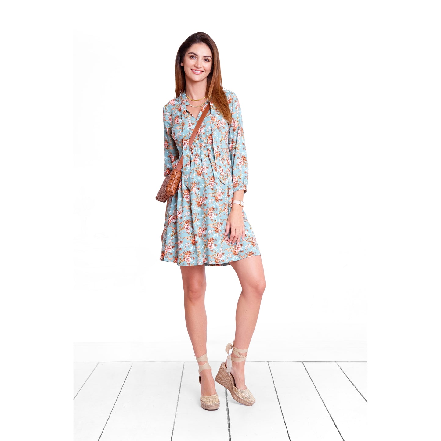 robe de grossesse et allaitement en viscose chic et élégante 