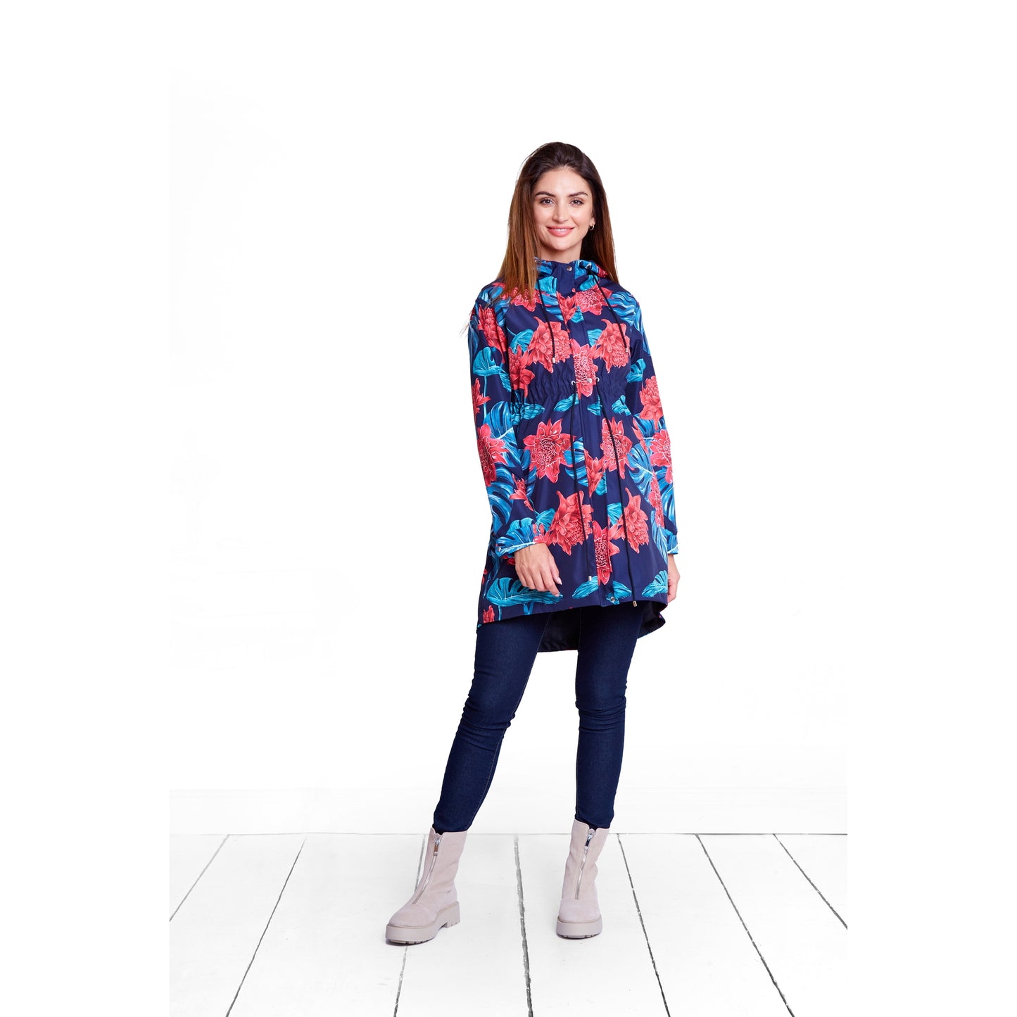 parka de grossesse et maternité chic floral stylé