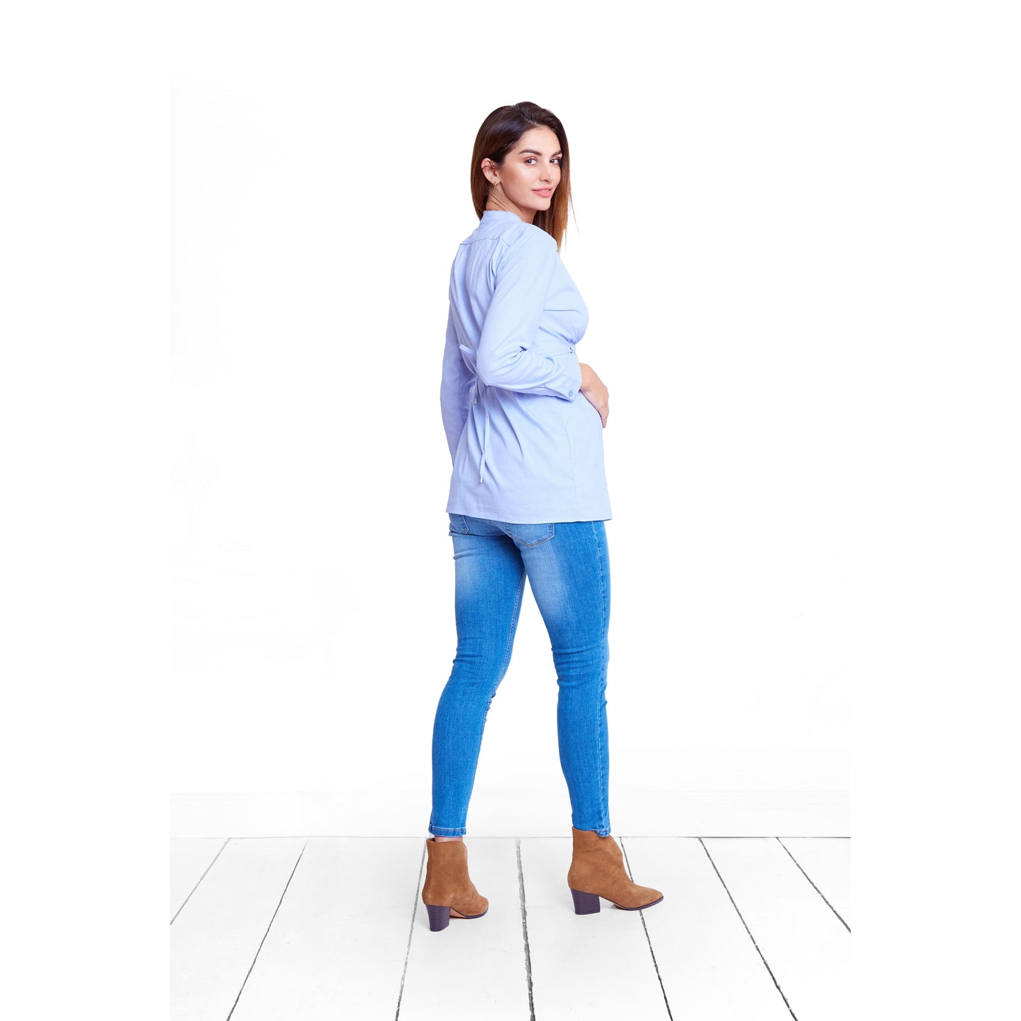 chemisier de grossesse en V chic et tendance