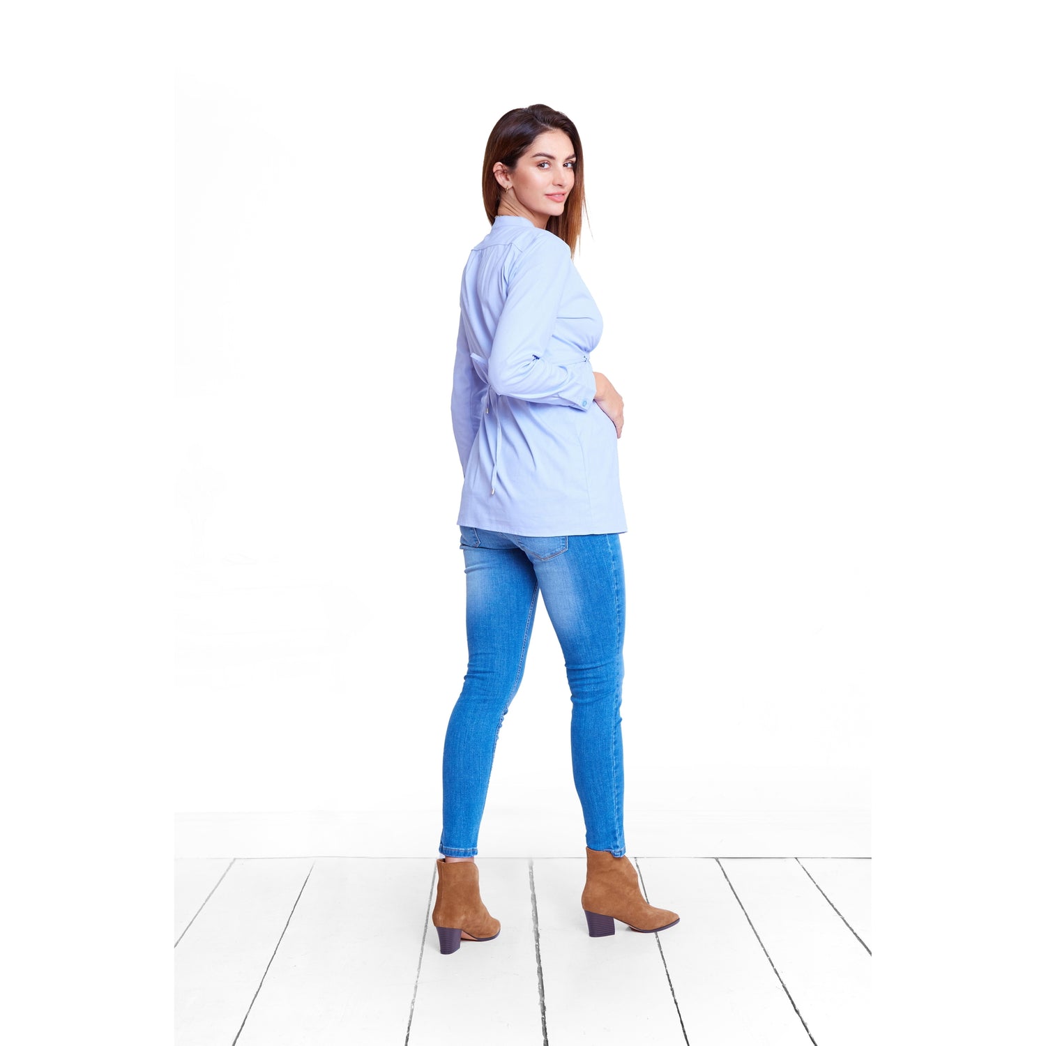 chemisier de grossesse en V chic et tendance