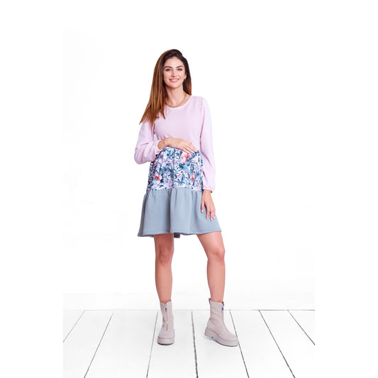 robe de grossesse oversize motif floral chic parfait pour allaitement