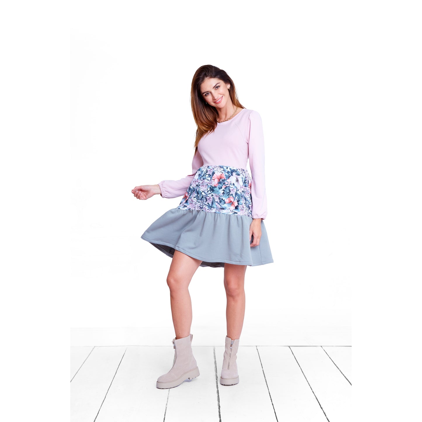 robe de grossesse oversize motif floral chic parfait pour allaitement