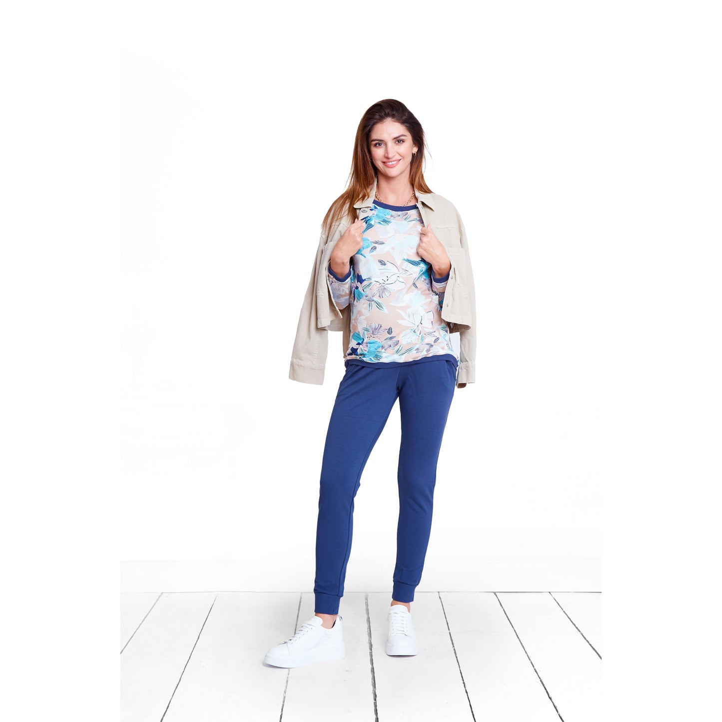 chemisier de grossesse parfait pour allaitement motif floral
