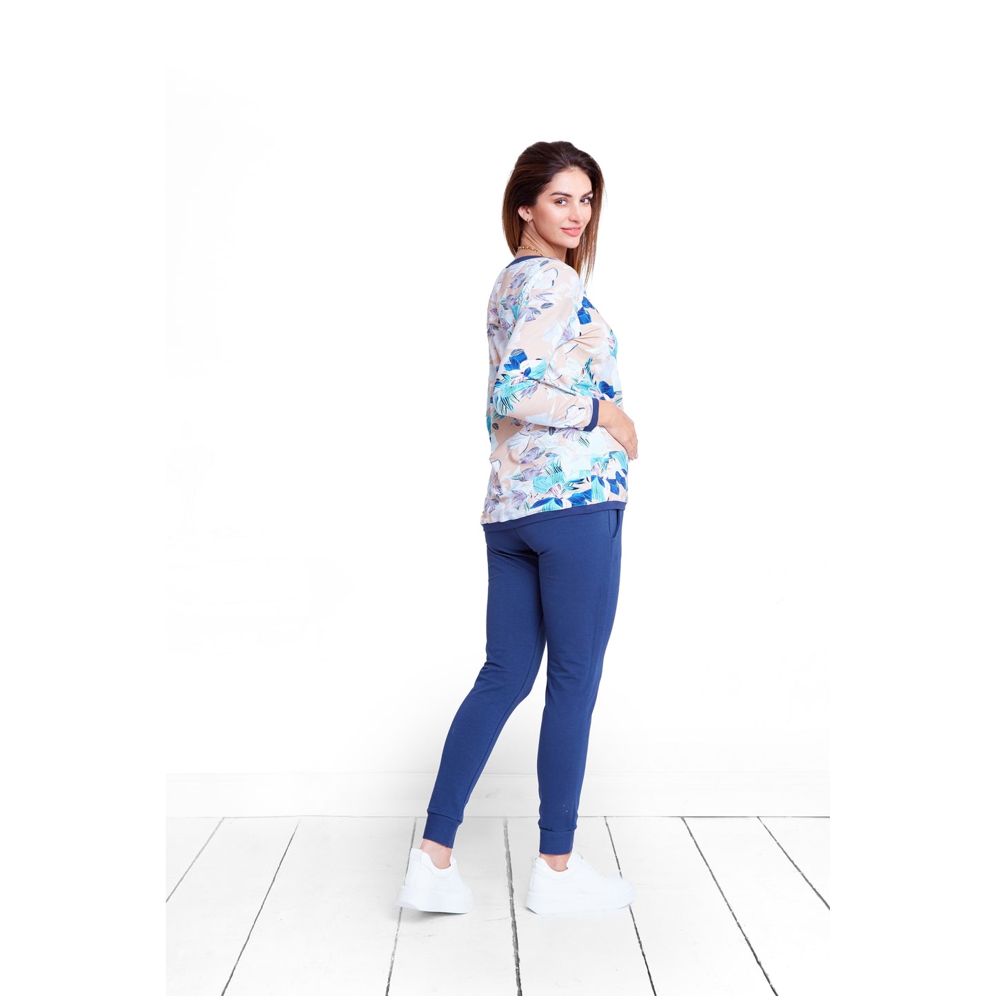 chemisier de grossesse parfait pour allaitement motif floral
