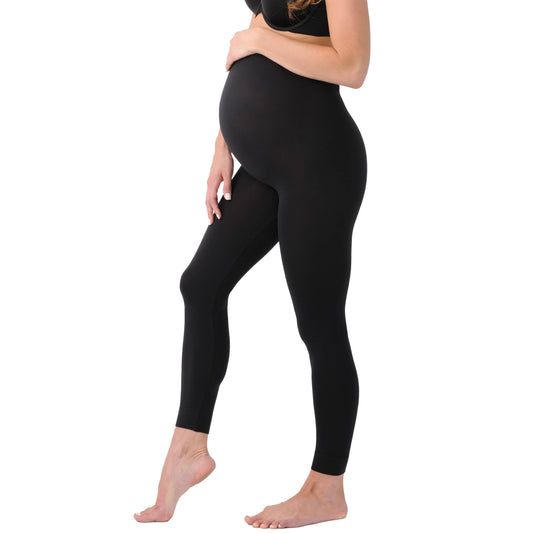 legging de grossesse de très haute qualité avec un maintien exceptionnel - couleur noire - ma Graine de Cigogne