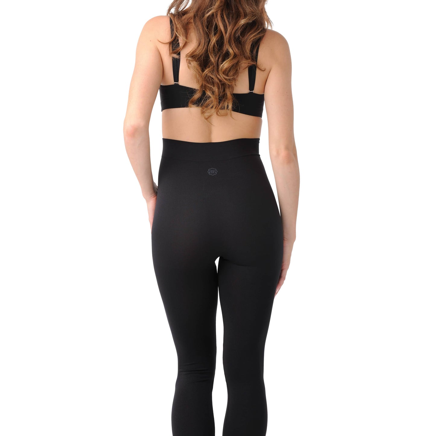 legging de grossesse de très haute qualité avec un maintien exceptionnel - couleur noire - ma Graine de Cigogne