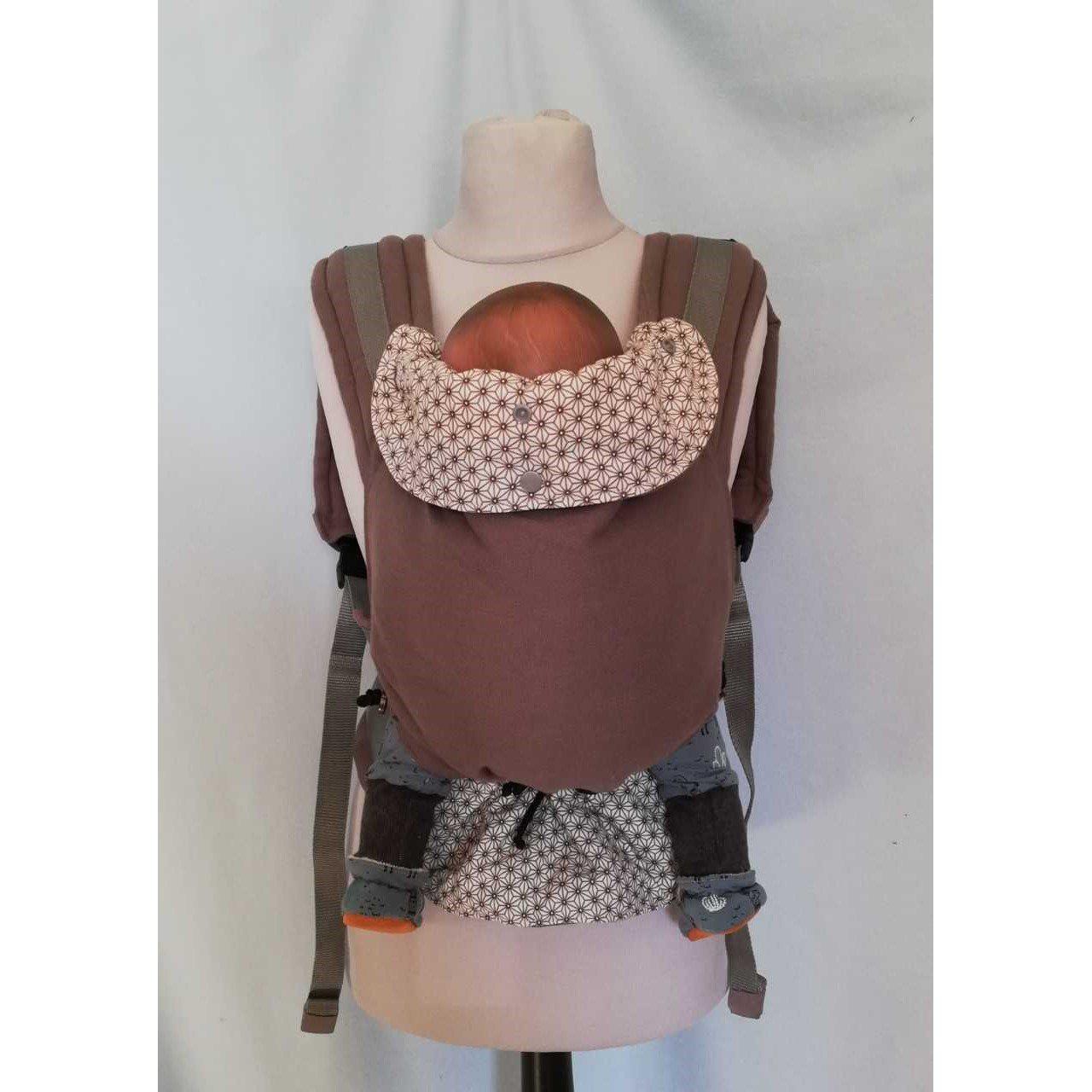 Porte-bébé physiologique JAPONAIS GRIS 100% coton bio