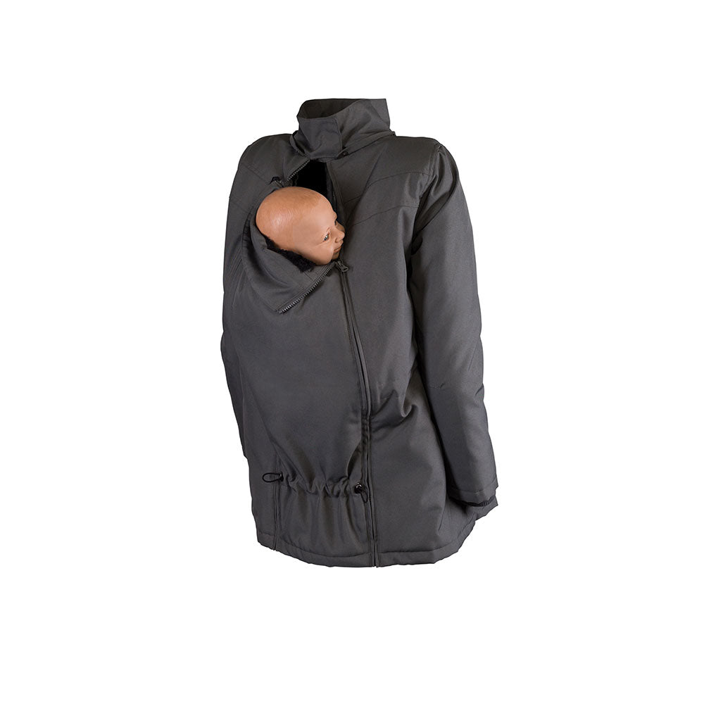 Blouson de grossesse avec portage arrière avec une extension amovible - couleur grise - ma Graine de Cigogne