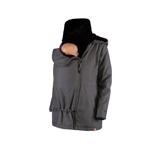 Blouson de grossesse pour portage devant avec une extension amovible - couleur grise - ma Graine de Cigogne