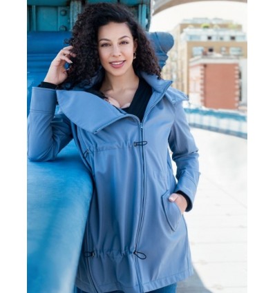 blouson de grossesse et post grossesse en bleu clair confortable 