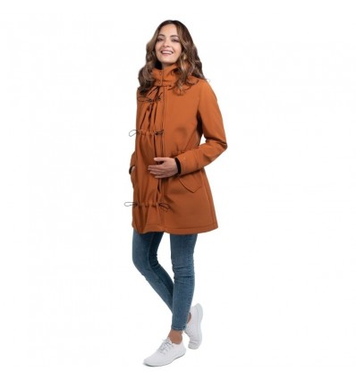 blouson manteau de grossesse portage caramel 