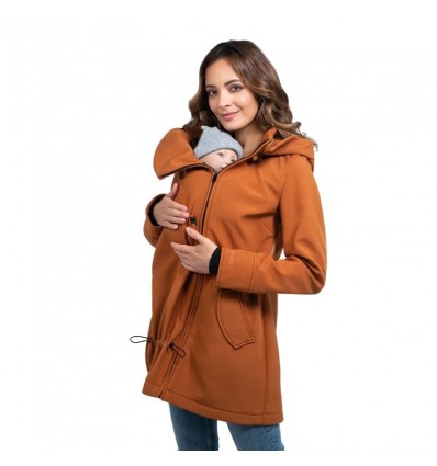 blouson manteau de grossesse portage caramel 
