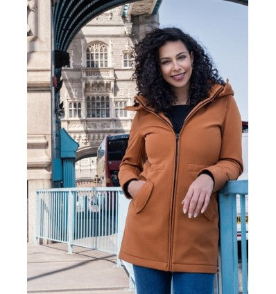 blouson manteau de grossesse portage caramel 