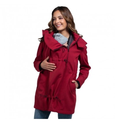manteau blouson de grossesse cerise rouge grossesse et post grossesse 4 en 1