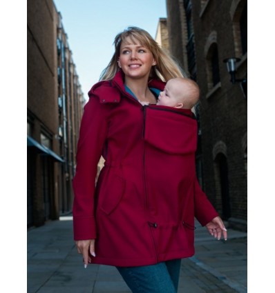 manteau blouson de grossesse cerise rouge grossesse et post grossesse 4 en 1
