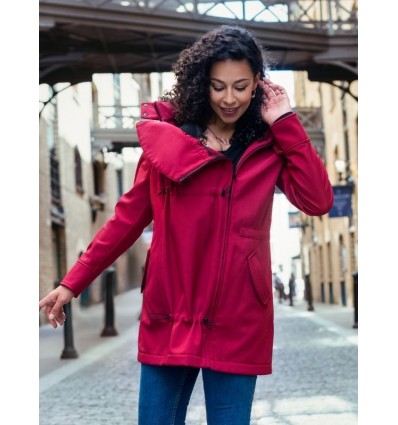 manteau blouson de grossesse cerise rouge grossesse et post grossesse 4 en 1