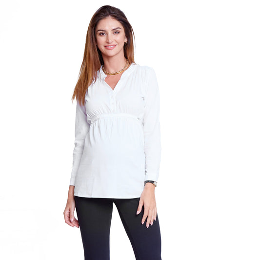 chemisier de grossesse en décolleté en V élégant et chic parfait pour allaitement