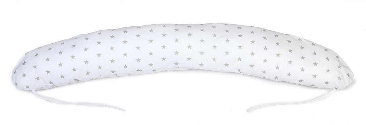 maternité - grossesse - coussin d'allaitement gris - 100% coton - coussin d'allaitement haut de gamme - ma Graine de Cigogne