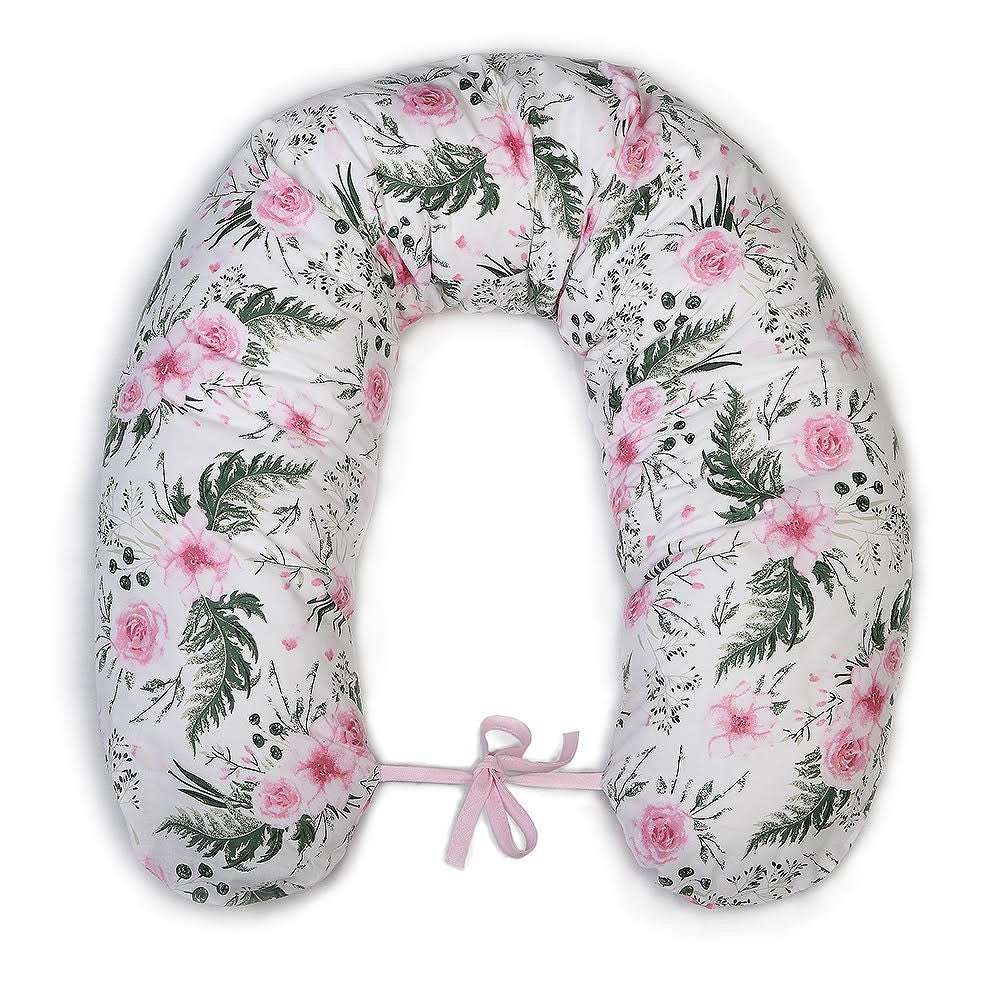 maternité - grossesse - coussin d'allaitement gris - 100% coton - coussin d'allaitement haut de gamme - ma Graine de Cigogne