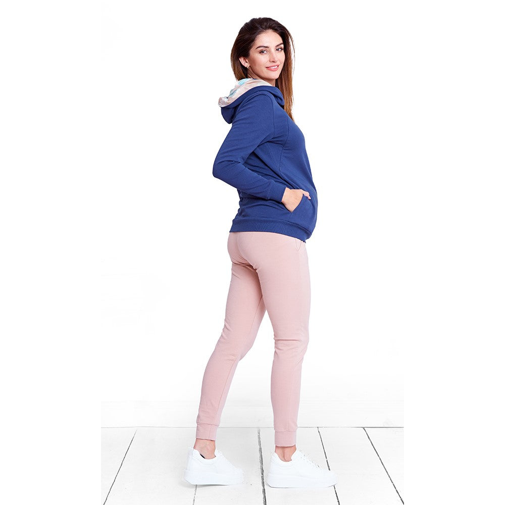 pull de grossesse et d'allaitement à capuche