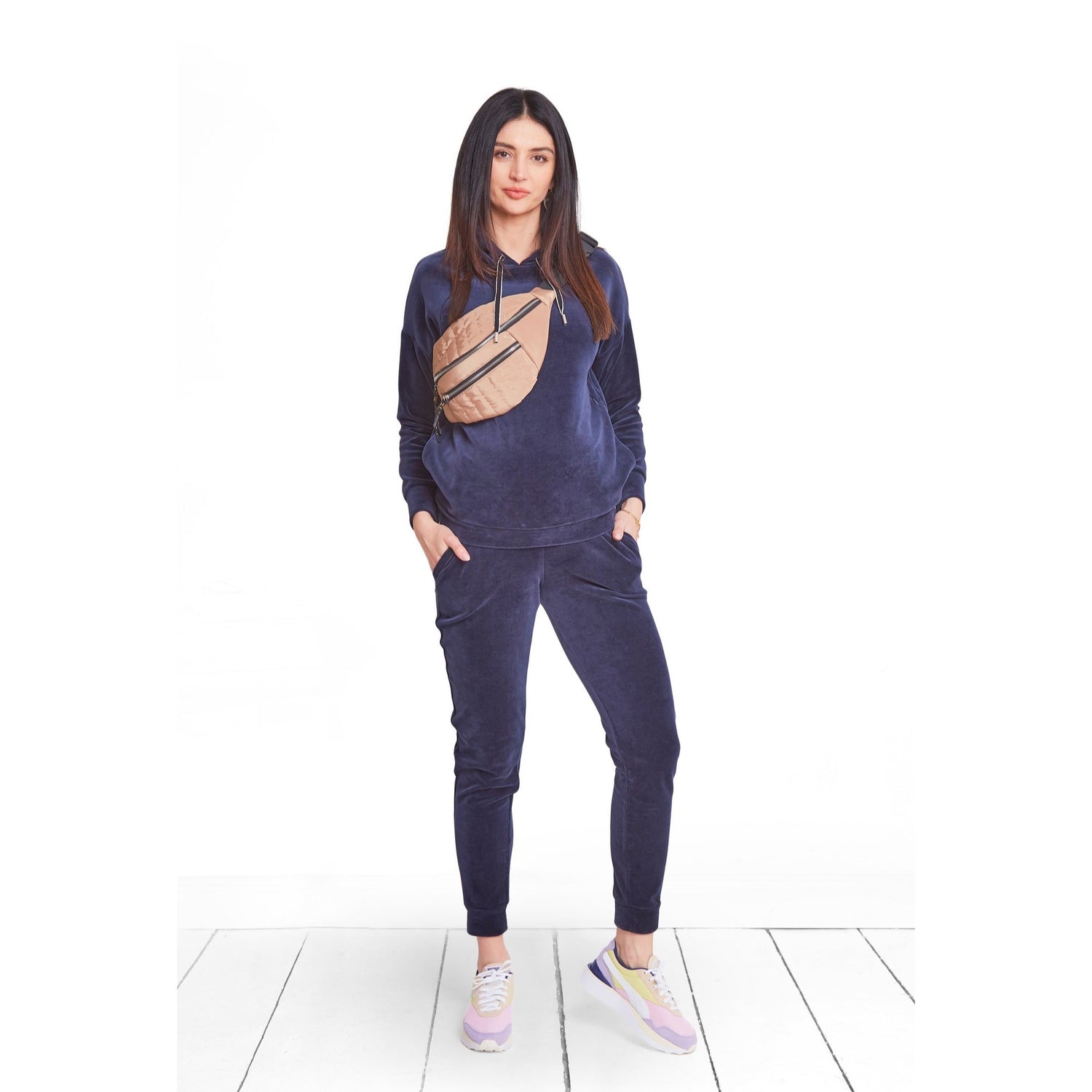 Pull en velours d'allaitement et de grossesse